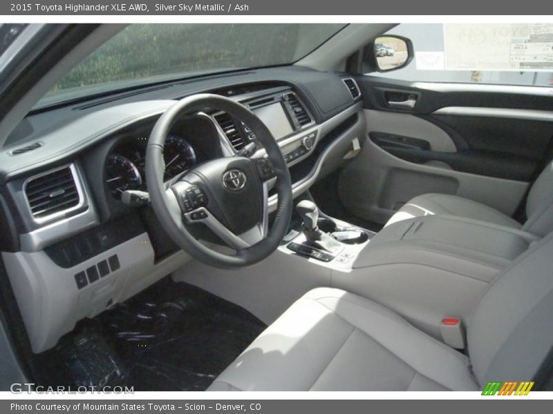 Silver Sky Metallic / Ash 2015 Toyota Highlander XLE AWD