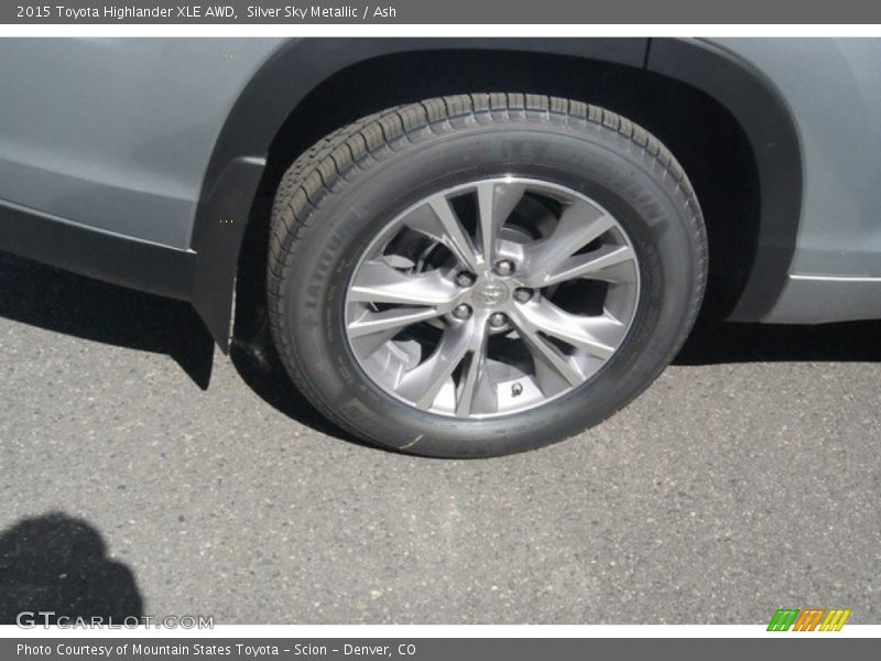 Silver Sky Metallic / Ash 2015 Toyota Highlander XLE AWD