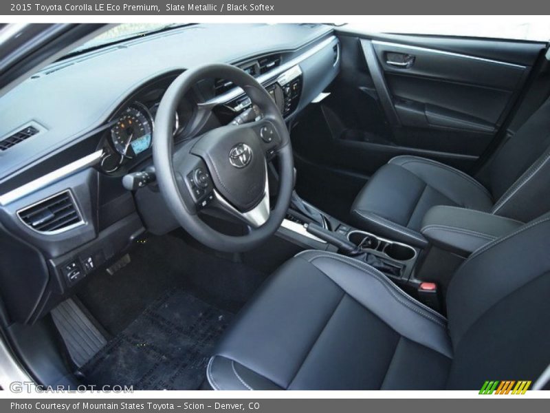 Slate Metallic / Black Softex 2015 Toyota Corolla LE Eco Premium