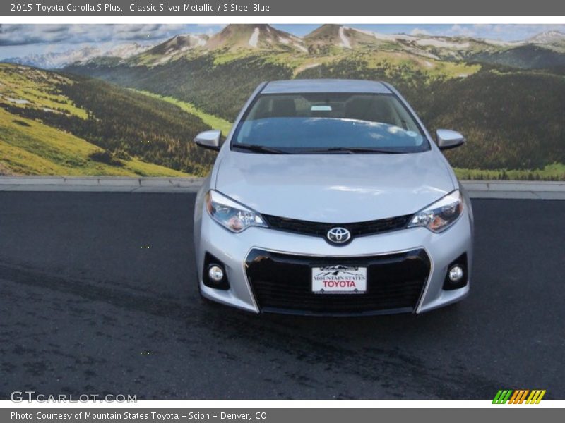 Classic Silver Metallic / S Steel Blue 2015 Toyota Corolla S Plus