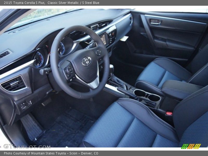 S Steel Blue Interior - 2015 Corolla S Plus 