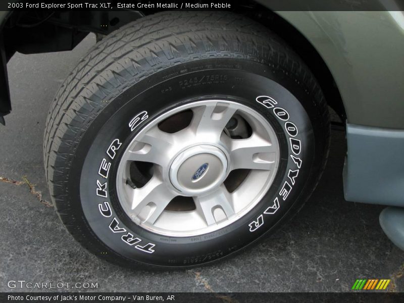 Estate Green Metallic / Medium Pebble 2003 Ford Explorer Sport Trac XLT