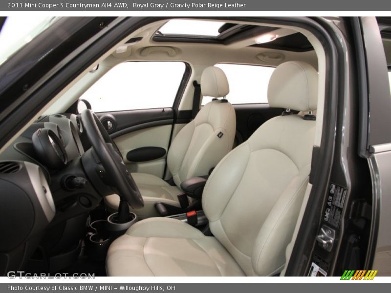 Royal Gray / Gravity Polar Beige Leather 2011 Mini Cooper S Countryman All4 AWD