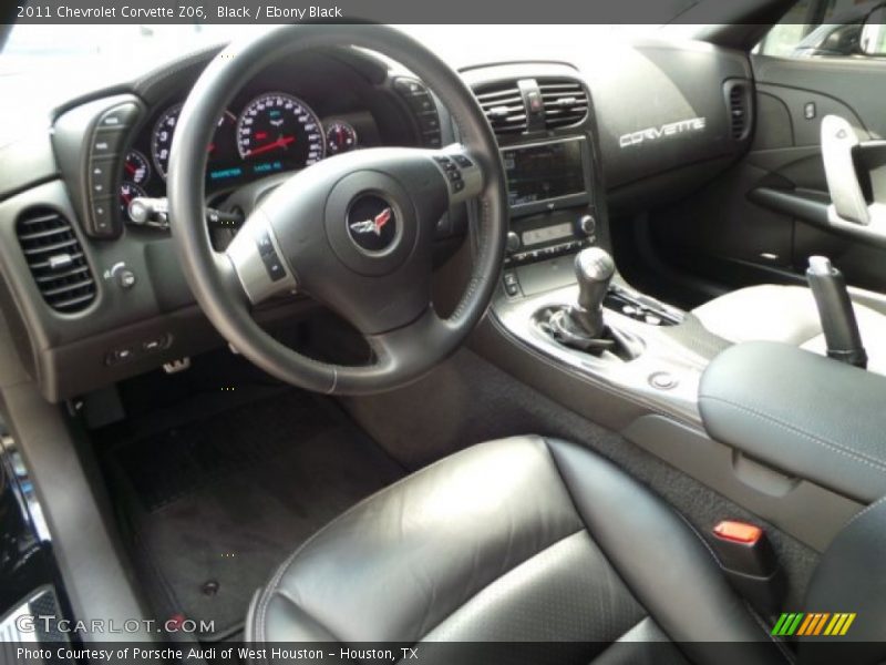 Ebony Black Interior - 2011 Corvette Z06 
