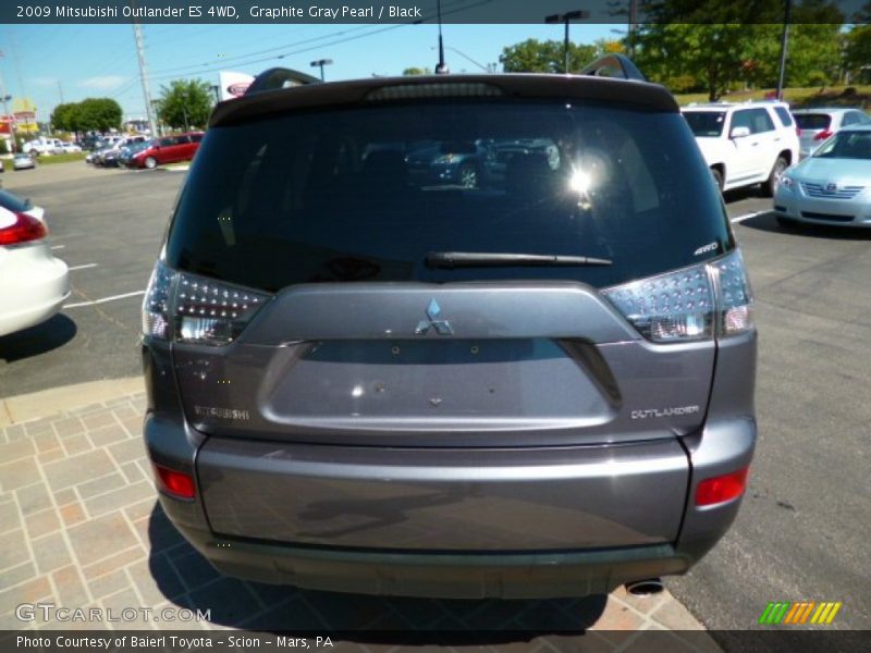 Graphite Gray Pearl / Black 2009 Mitsubishi Outlander ES 4WD