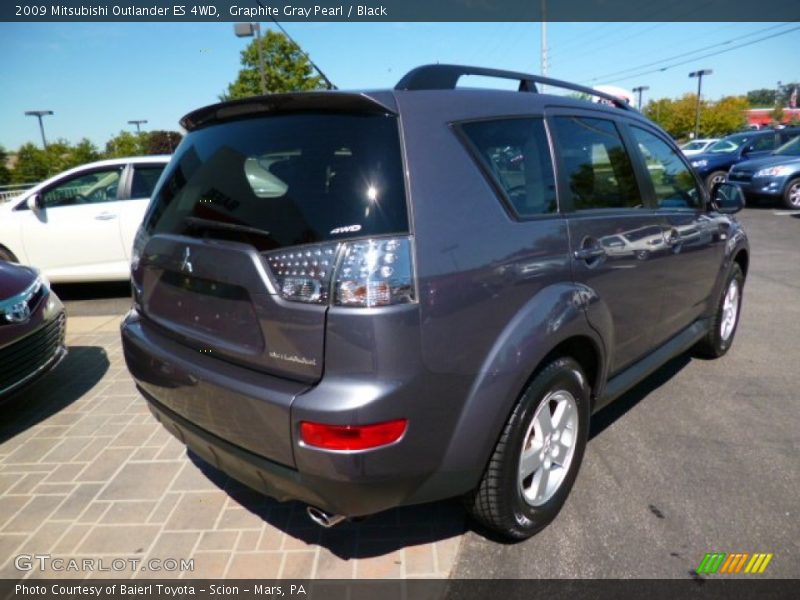 Graphite Gray Pearl / Black 2009 Mitsubishi Outlander ES 4WD