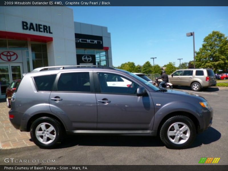 Graphite Gray Pearl / Black 2009 Mitsubishi Outlander ES 4WD
