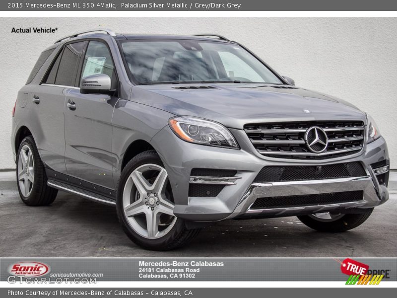 Paladium Silver Metallic / Grey/Dark Grey 2015 Mercedes-Benz ML 350 4Matic