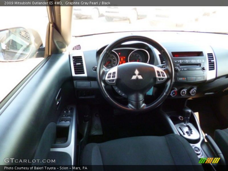 Graphite Gray Pearl / Black 2009 Mitsubishi Outlander ES 4WD