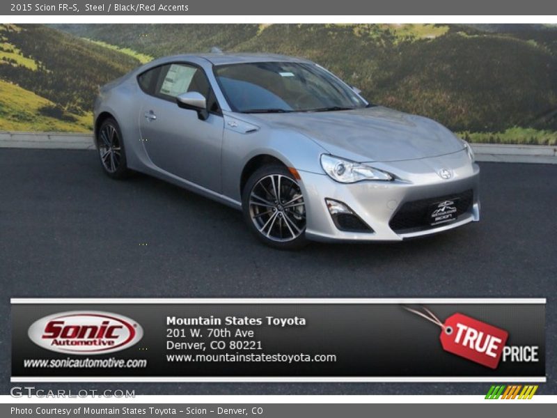 Steel / Black/Red Accents 2015 Scion FR-S