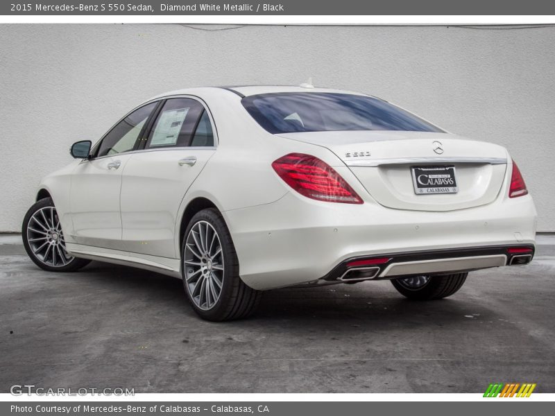 Diamond White Metallic / Black 2015 Mercedes-Benz S 550 Sedan