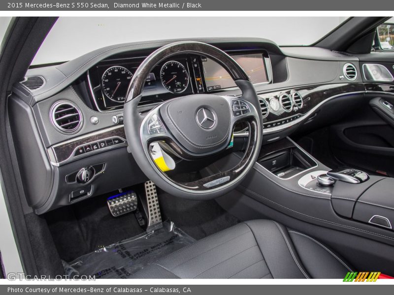 Diamond White Metallic / Black 2015 Mercedes-Benz S 550 Sedan