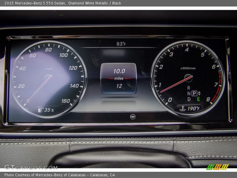 Diamond White Metallic / Black 2015 Mercedes-Benz S 550 Sedan