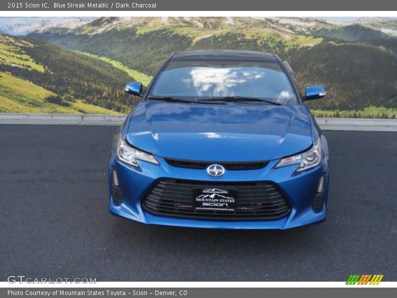 Blue Streak Metallic / Dark Charcoal 2015 Scion tC