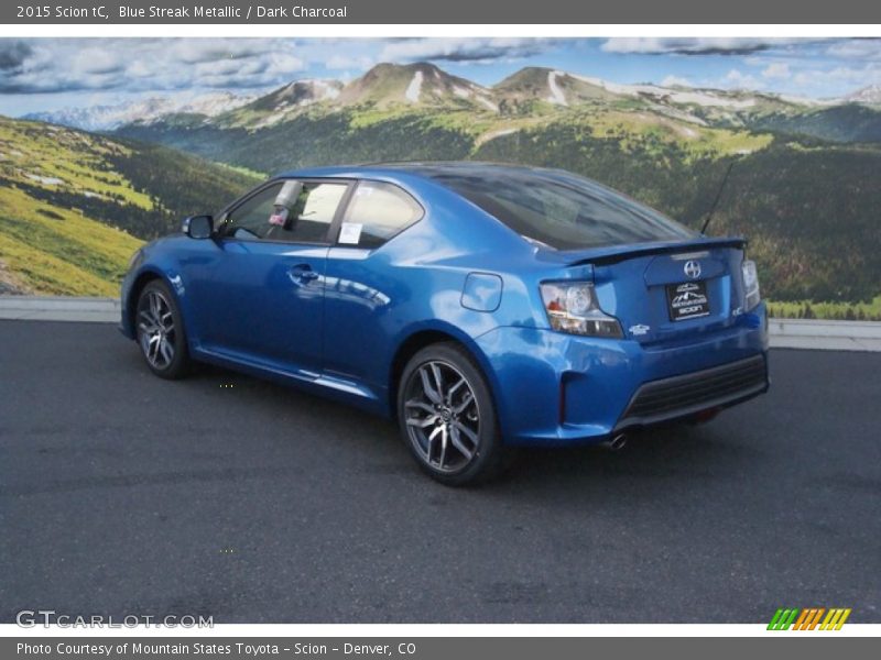 Blue Streak Metallic / Dark Charcoal 2015 Scion tC