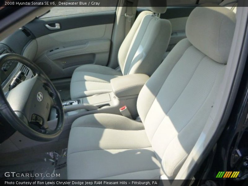 Deepwater Blue / Gray 2008 Hyundai Sonata SE V6
