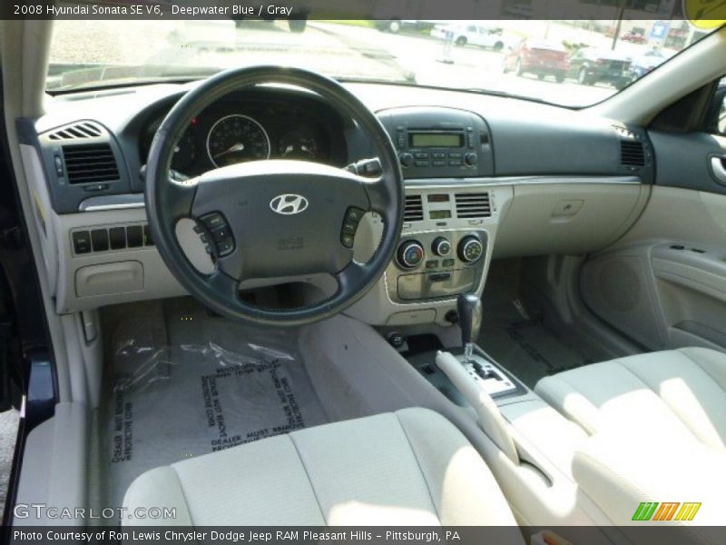 Deepwater Blue / Gray 2008 Hyundai Sonata SE V6