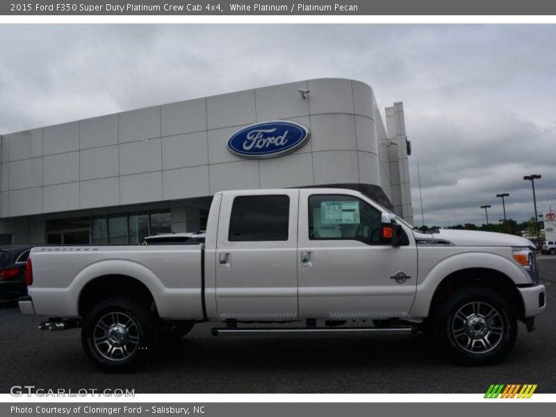 White Platinum / Platinum Pecan 2015 Ford F350 Super Duty Platinum Crew Cab 4x4