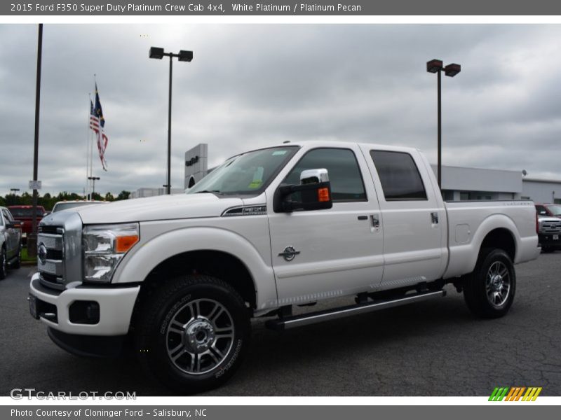 White Platinum / Platinum Pecan 2015 Ford F350 Super Duty Platinum Crew Cab 4x4