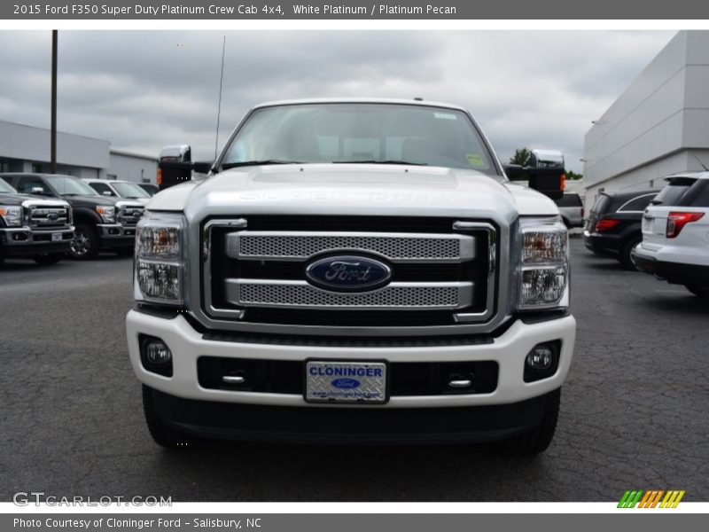 White Platinum / Platinum Pecan 2015 Ford F350 Super Duty Platinum Crew Cab 4x4