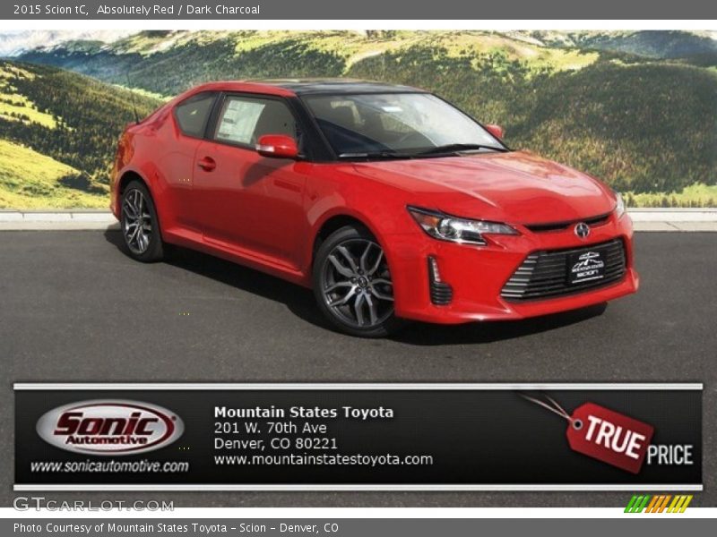 Absolutely Red / Dark Charcoal 2015 Scion tC