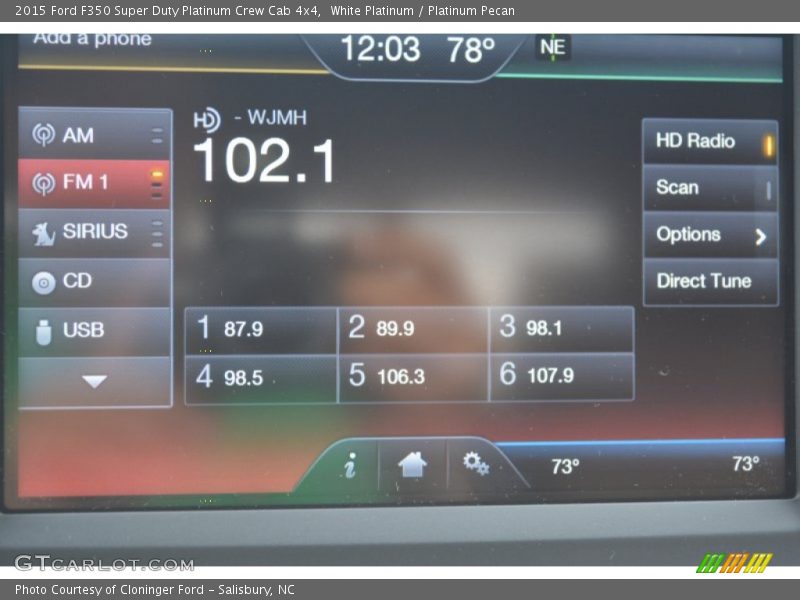 White Platinum / Platinum Pecan 2015 Ford F350 Super Duty Platinum Crew Cab 4x4