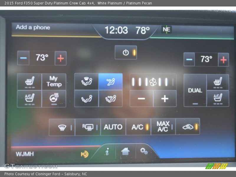 White Platinum / Platinum Pecan 2015 Ford F350 Super Duty Platinum Crew Cab 4x4