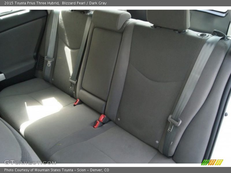 Rear Seat of 2015 Prius Three Hybrid