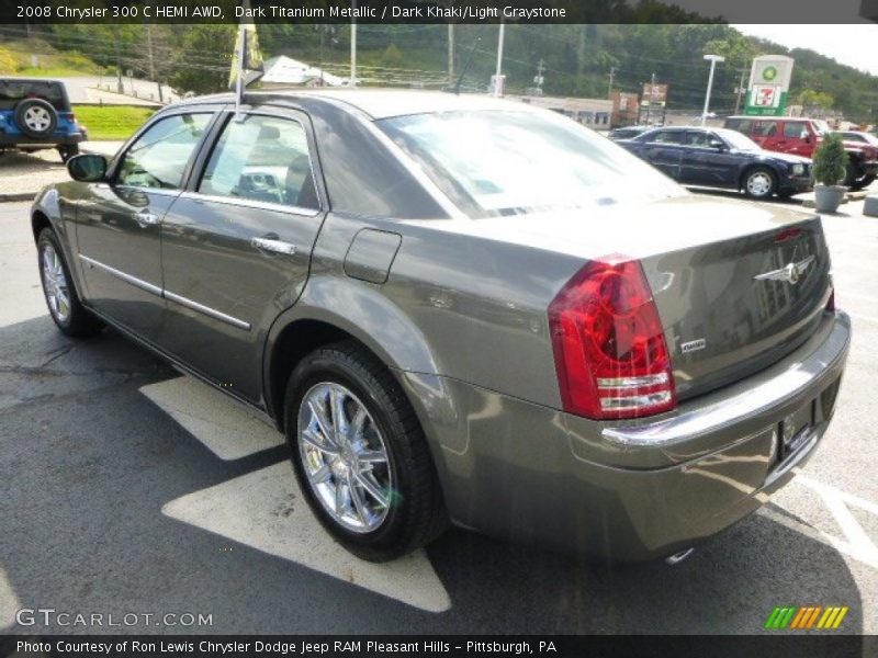 Dark Titanium Metallic / Dark Khaki/Light Graystone 2008 Chrysler 300 C HEMI AWD