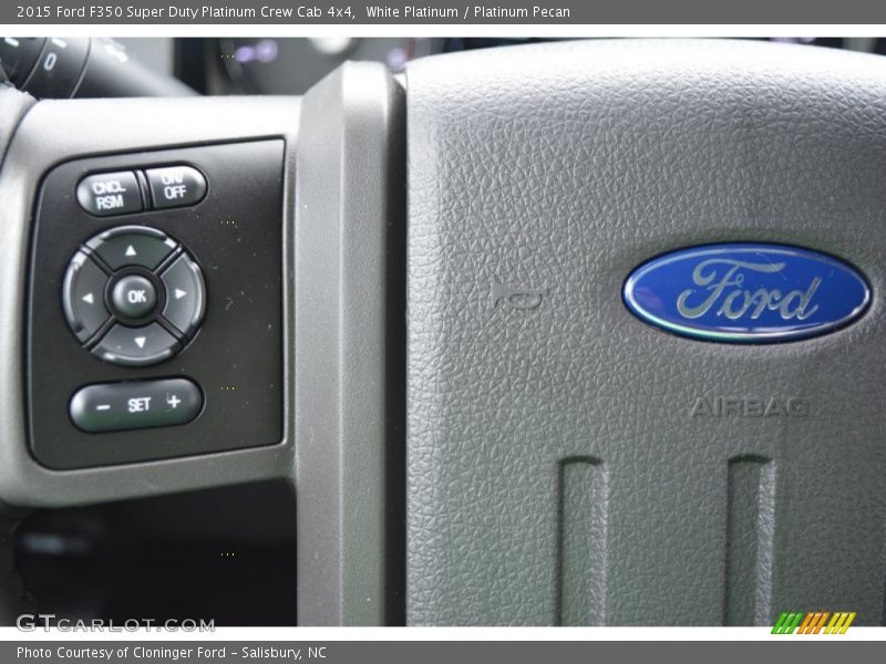 White Platinum / Platinum Pecan 2015 Ford F350 Super Duty Platinum Crew Cab 4x4