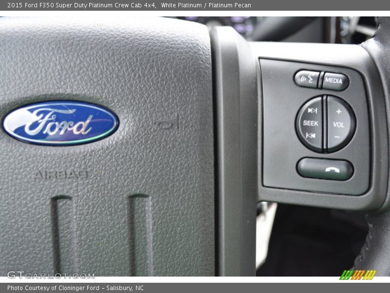 White Platinum / Platinum Pecan 2015 Ford F350 Super Duty Platinum Crew Cab 4x4