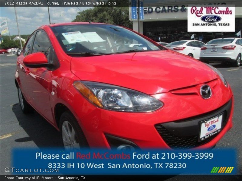 True Red / Black w/Red Piping 2012 Mazda MAZDA2 Touring