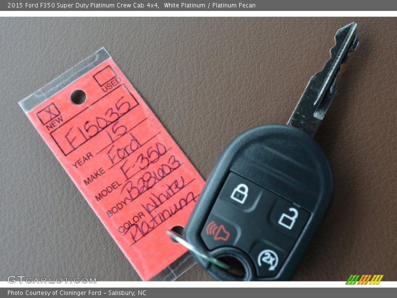 White Platinum / Platinum Pecan 2015 Ford F350 Super Duty Platinum Crew Cab 4x4