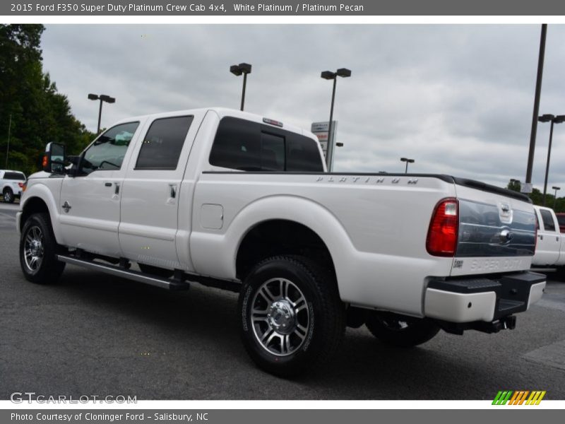 White Platinum / Platinum Pecan 2015 Ford F350 Super Duty Platinum Crew Cab 4x4