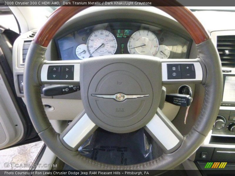 Dark Titanium Metallic / Dark Khaki/Light Graystone 2008 Chrysler 300 C HEMI AWD