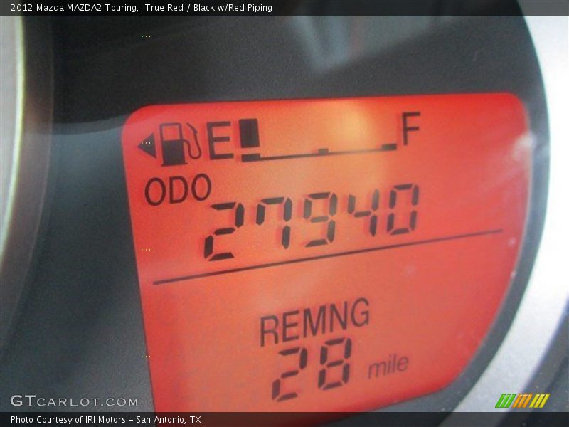True Red / Black w/Red Piping 2012 Mazda MAZDA2 Touring