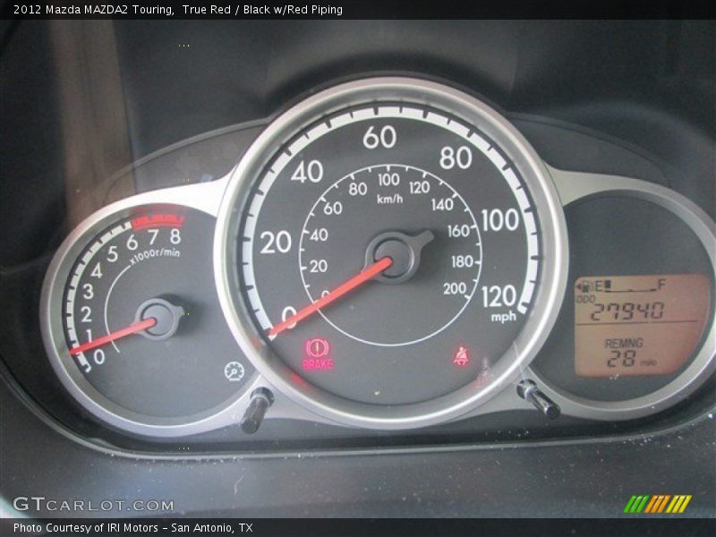 True Red / Black w/Red Piping 2012 Mazda MAZDA2 Touring
