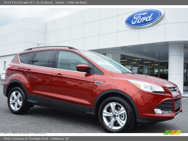 Sunset / Charcoal Black 2014 Ford Escape SE 2.0L EcoBoost