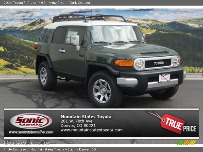 Army Green / Dark Charcoal 2014 Toyota FJ Cruiser 4WD