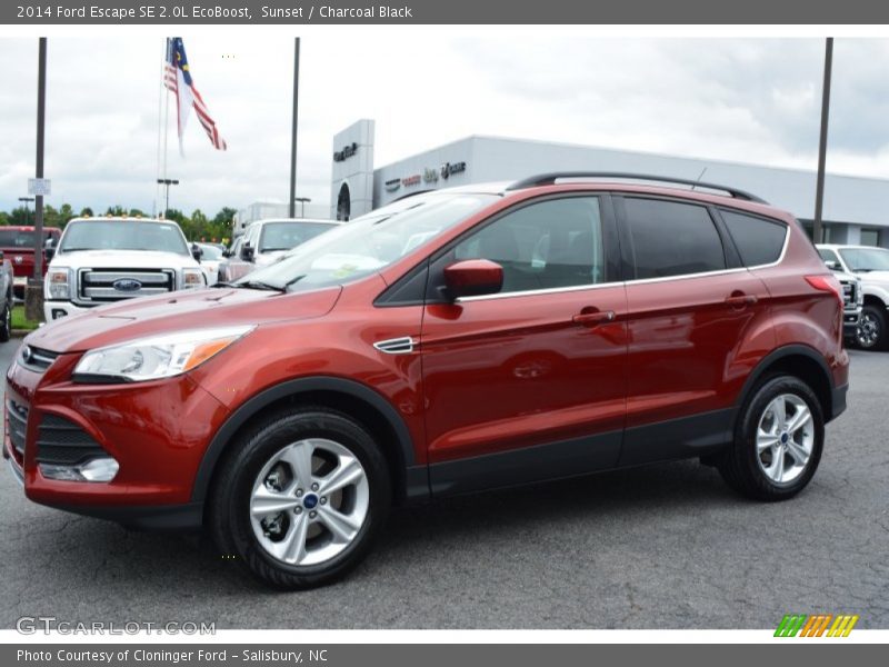 Sunset / Charcoal Black 2014 Ford Escape SE 2.0L EcoBoost
