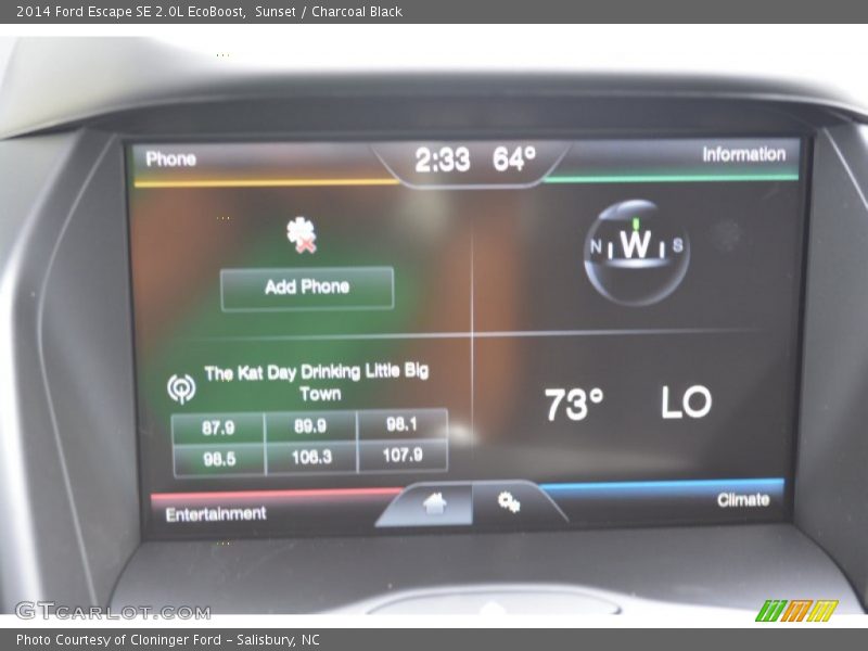 Sunset / Charcoal Black 2014 Ford Escape SE 2.0L EcoBoost