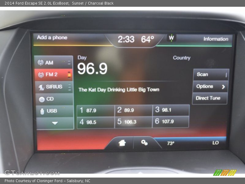 Sunset / Charcoal Black 2014 Ford Escape SE 2.0L EcoBoost