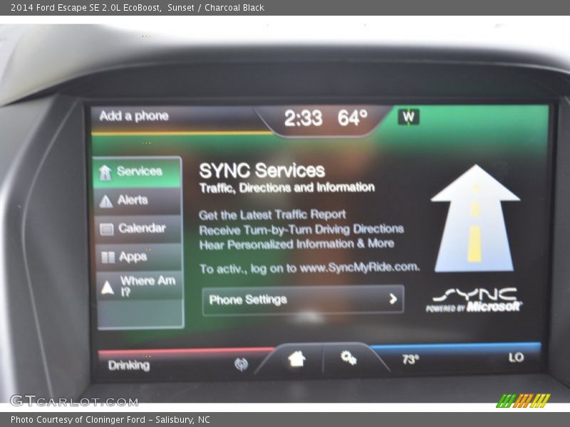 Sunset / Charcoal Black 2014 Ford Escape SE 2.0L EcoBoost