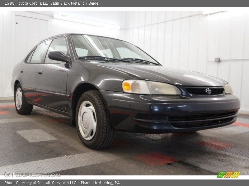 Satin Black Metallic / Beige 1998 Toyota Corolla LE