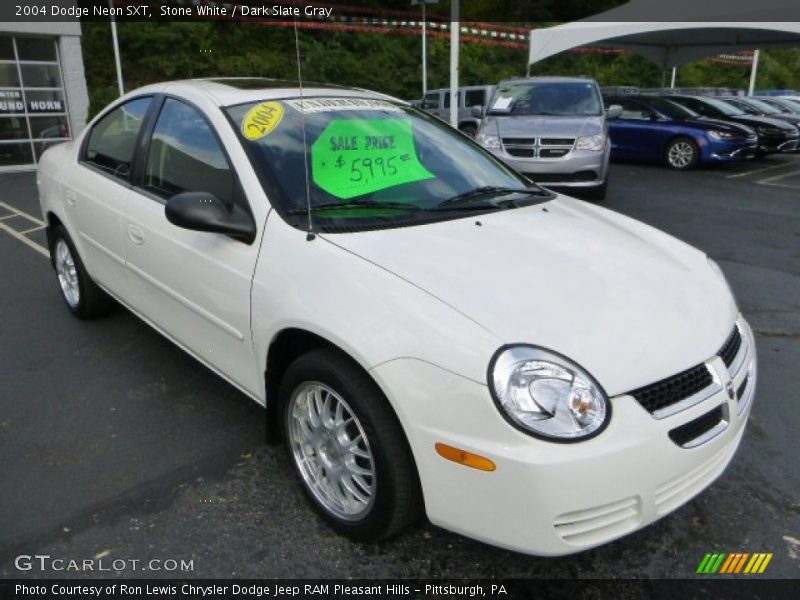 Stone White / Dark Slate Gray 2004 Dodge Neon SXT