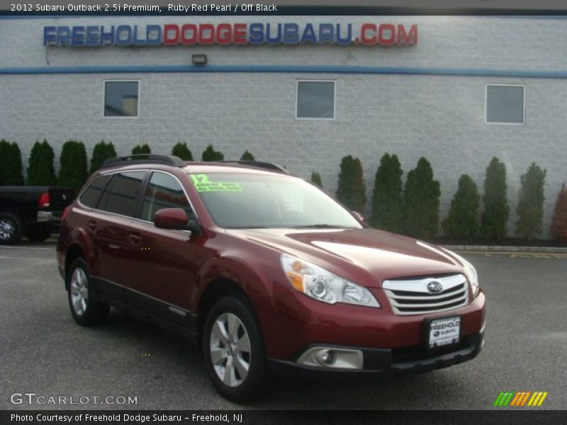 Ruby Red Pearl / Off Black 2012 Subaru Outback 2.5i Premium