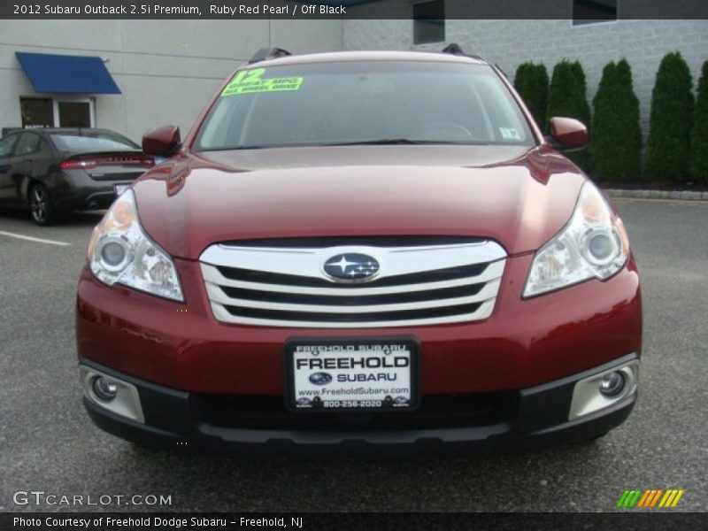 Ruby Red Pearl / Off Black 2012 Subaru Outback 2.5i Premium