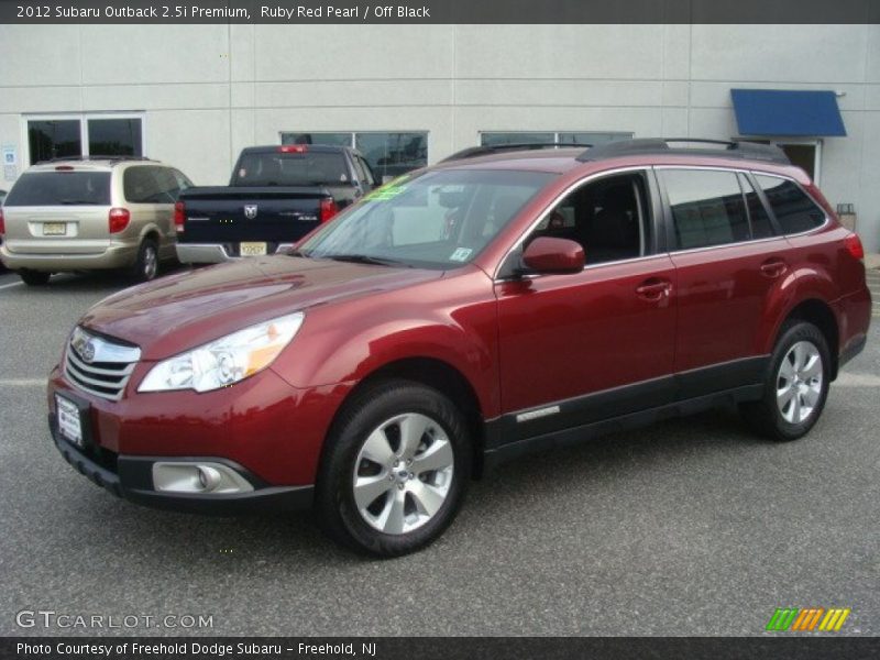Ruby Red Pearl / Off Black 2012 Subaru Outback 2.5i Premium