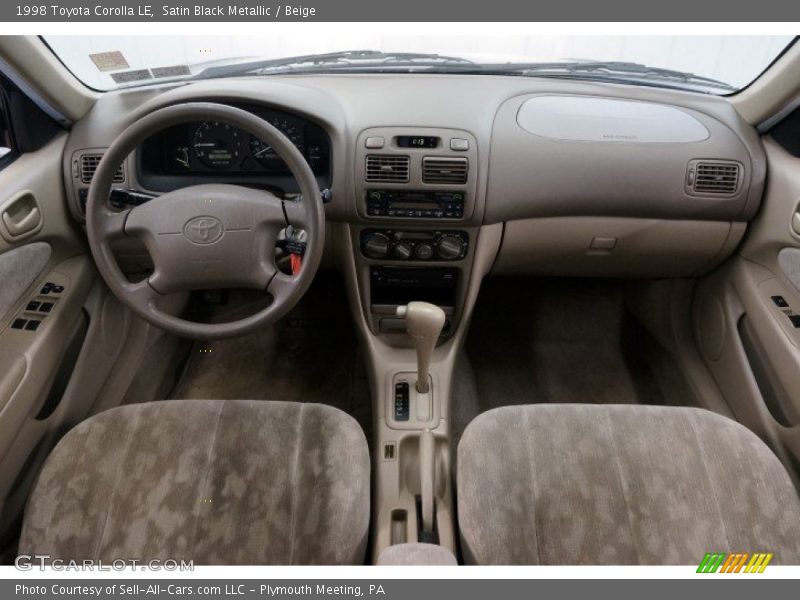 Satin Black Metallic / Beige 1998 Toyota Corolla LE