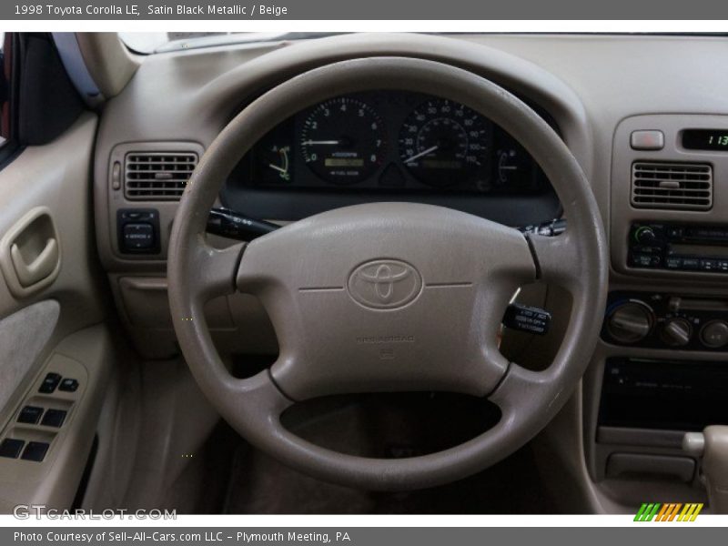 Satin Black Metallic / Beige 1998 Toyota Corolla LE